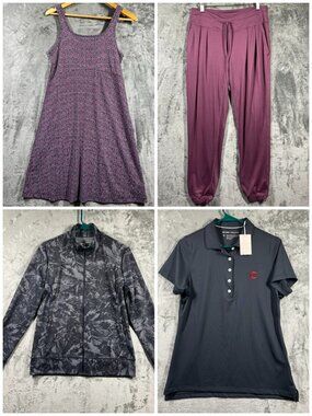 Bundle of Clothes (4) Women Size Medium Dress Pants Sweater Golf Shirt